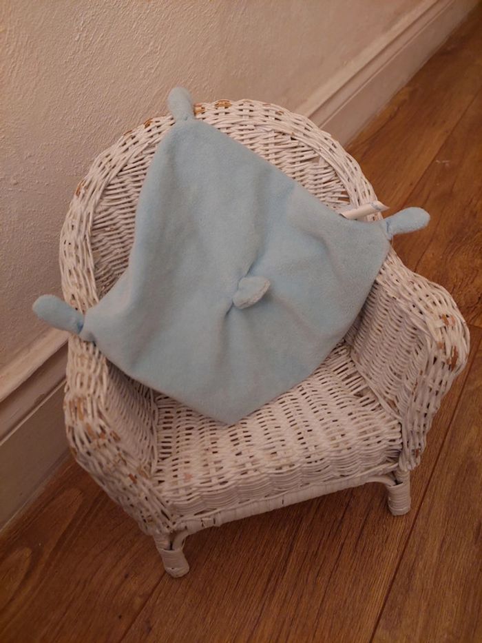 Doudou mouchoir bleu ours Tex - photo numéro 3