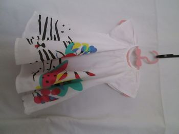 Robe blanche Catimini avec motifs 