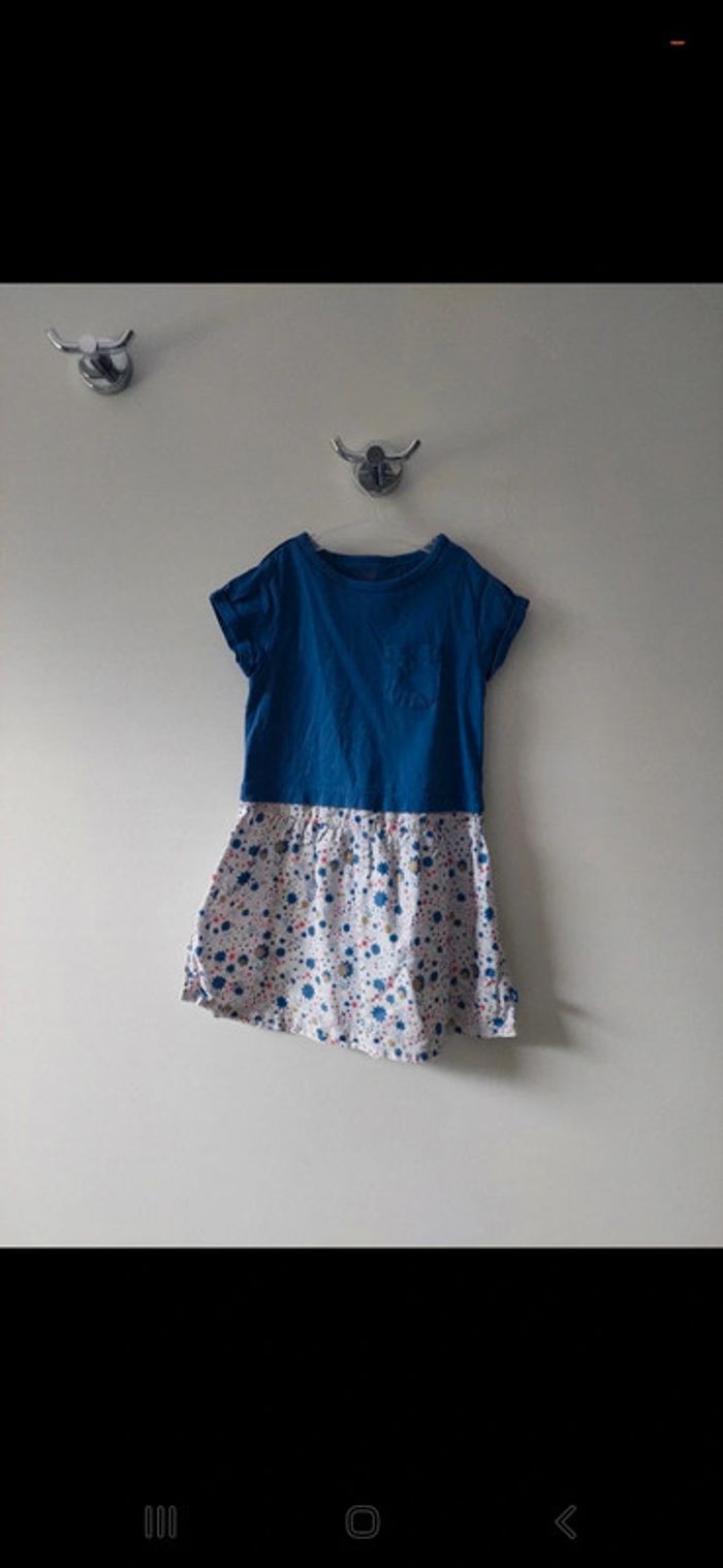 Robe bleue été bébé fille 3 ans