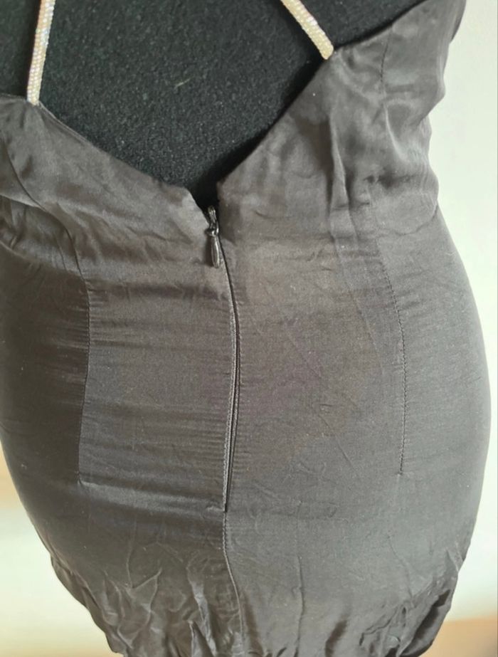 Robe noir à bretelles pailletée effet croisé dans le dos taille XS de chez H&M neuve - photo numéro 8