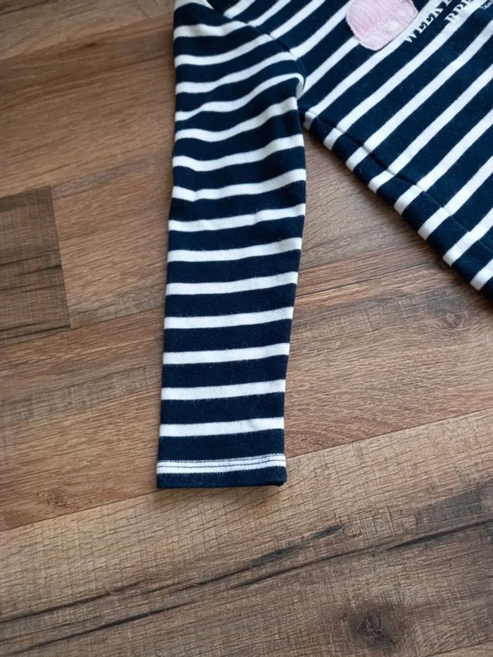 Pull Week end à la Mer, rayé marine, blanc et rose, Taille 3 ans - photo numéro 5