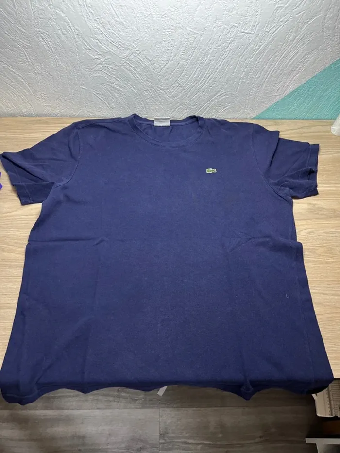 Lot de 2 polo + 1 t-shirt Lacoste - taille XL - couleur, violet, noir, vert - photo numéro 9