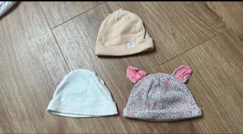 Lot de 3 bonnets