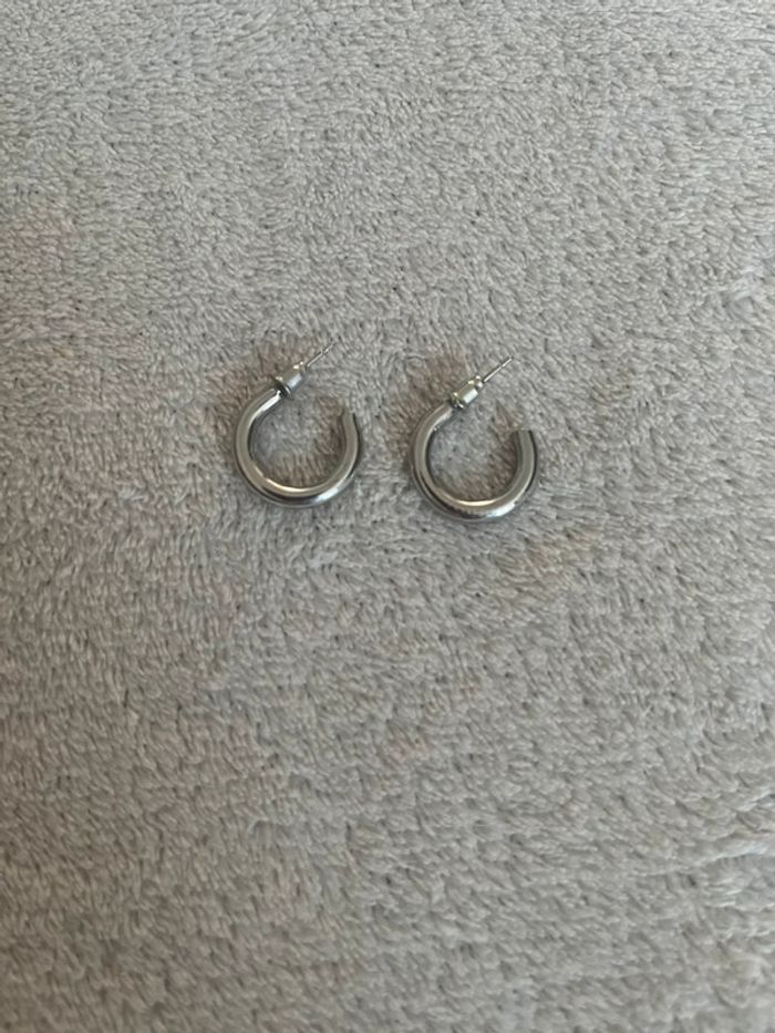 Lot de 3 paires de boucles d’oreilles argentées - photo numéro 2