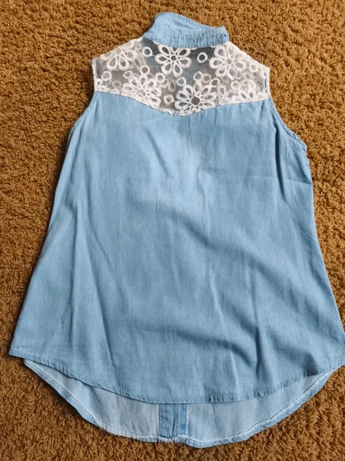 Blouse chemise sans manches femme - photo numéro 6