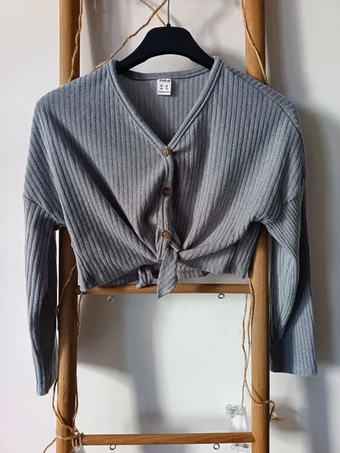 Gilet court gris
