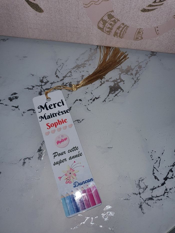 Marque page personnalisé