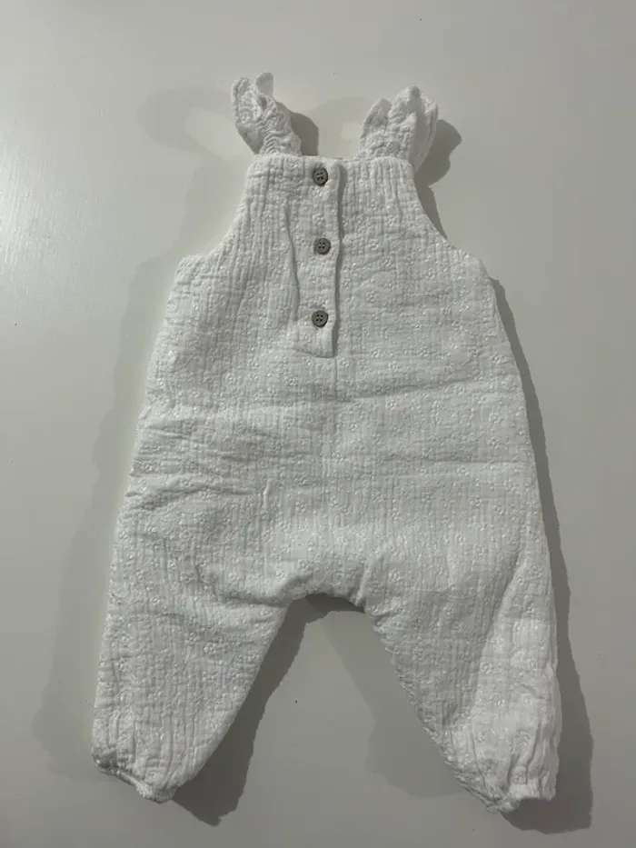 Combinaison bebe fille blanche - 3-6 mois - Zara - photo numéro 2
