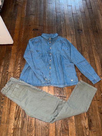 Chemise vertbaudet et jeans la redoute 12 ans