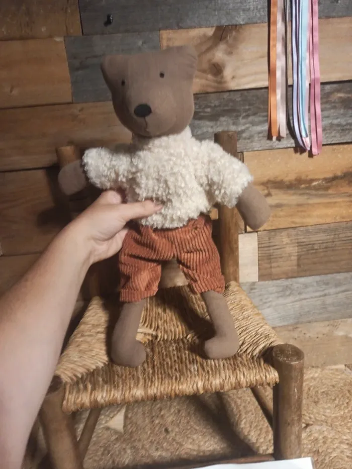 Peluche ours Frisette tbe - photo numéro 4