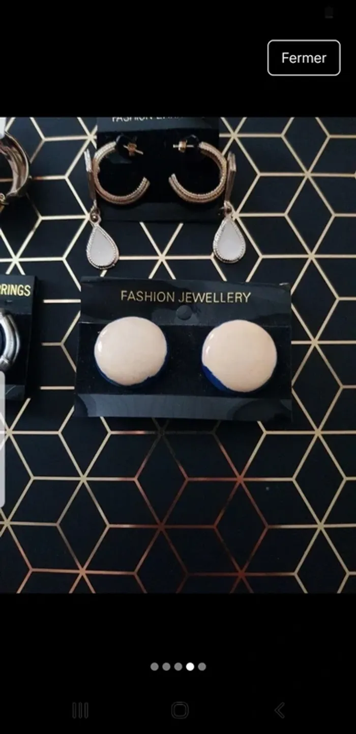 Lot de 4 paires de boucle d'oreille - photo numéro 3