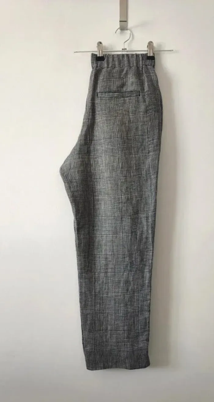 Pantalon à carreaux 100% lin - Peserico - taille 36