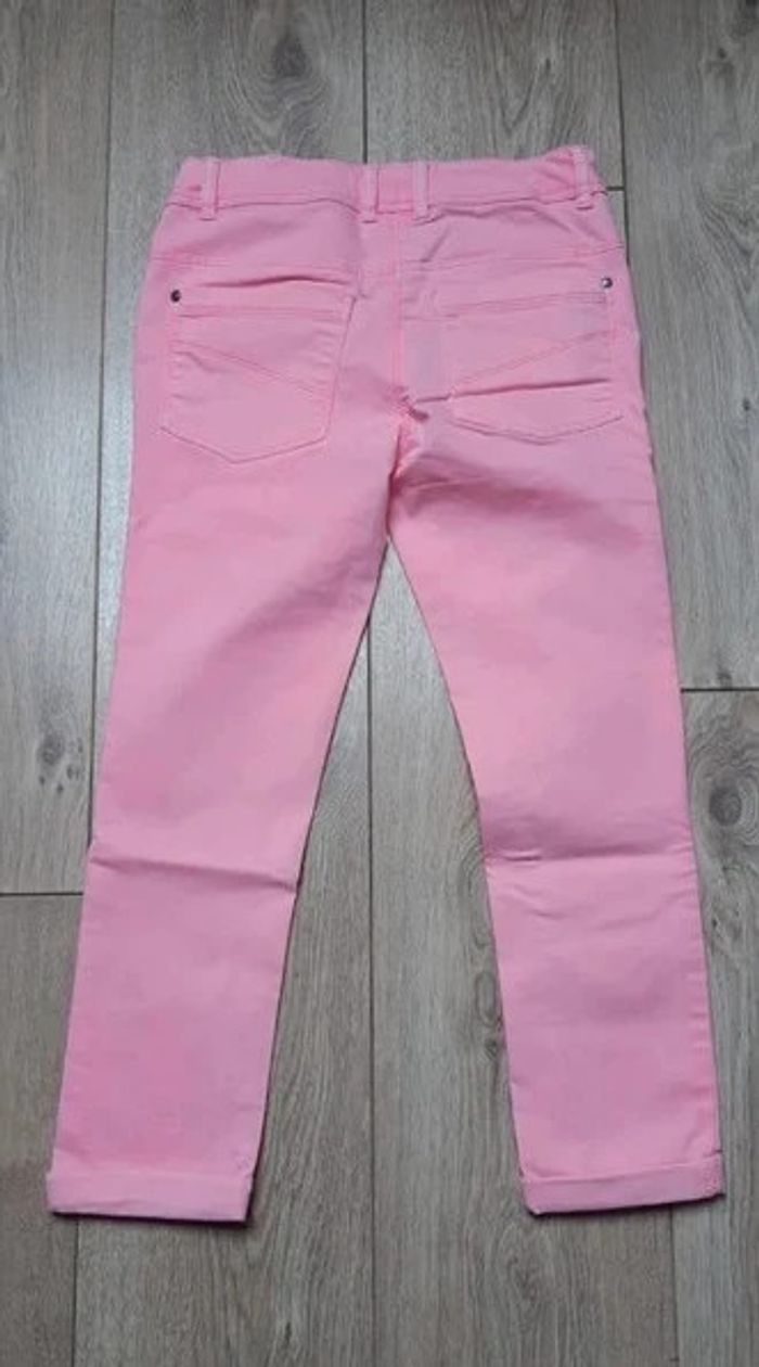 Pantacourt tape à l'oeil rose fluo 12 ans état neuf - photo numéro 3