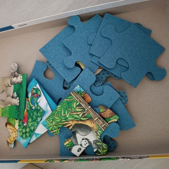 2 puzzles Les animaux du zoo 12 pièces - photo numéro 3