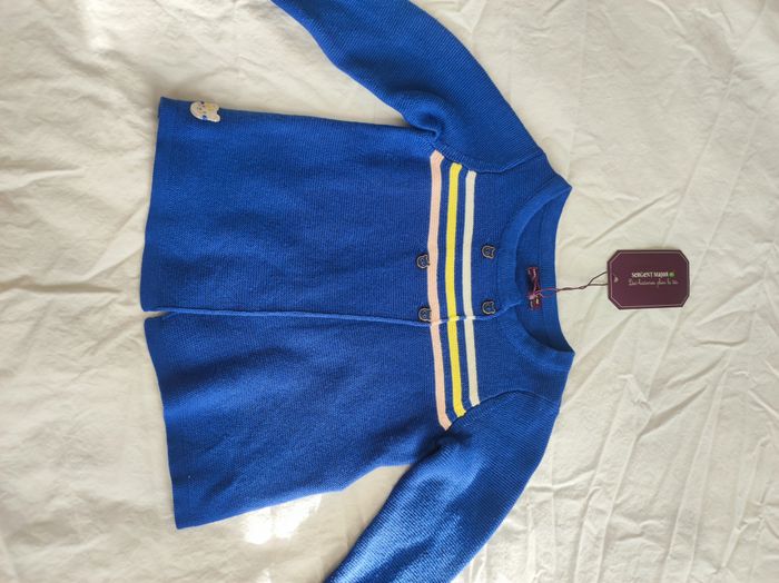 Gilet bleu fille - Taille 6 mois - Sergent Major - Neuf - photo numéro 2