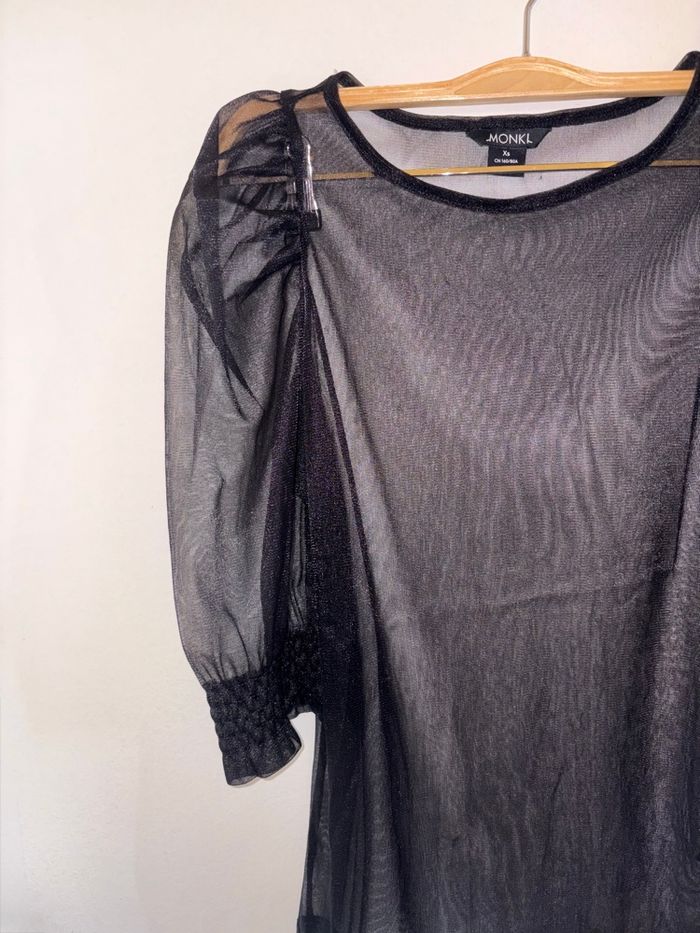 Haut noir transparent Monki noir taille XS en très bon état - photo numéro 6