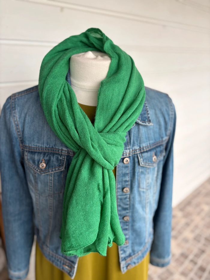 Écharpe Laine - Vert Clair Foncé N°51