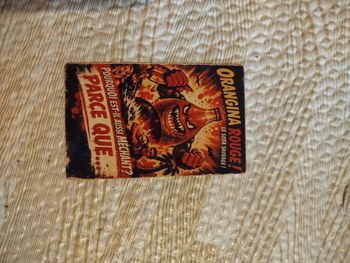 Plaque publicitaire motif orangina rouge neuf 