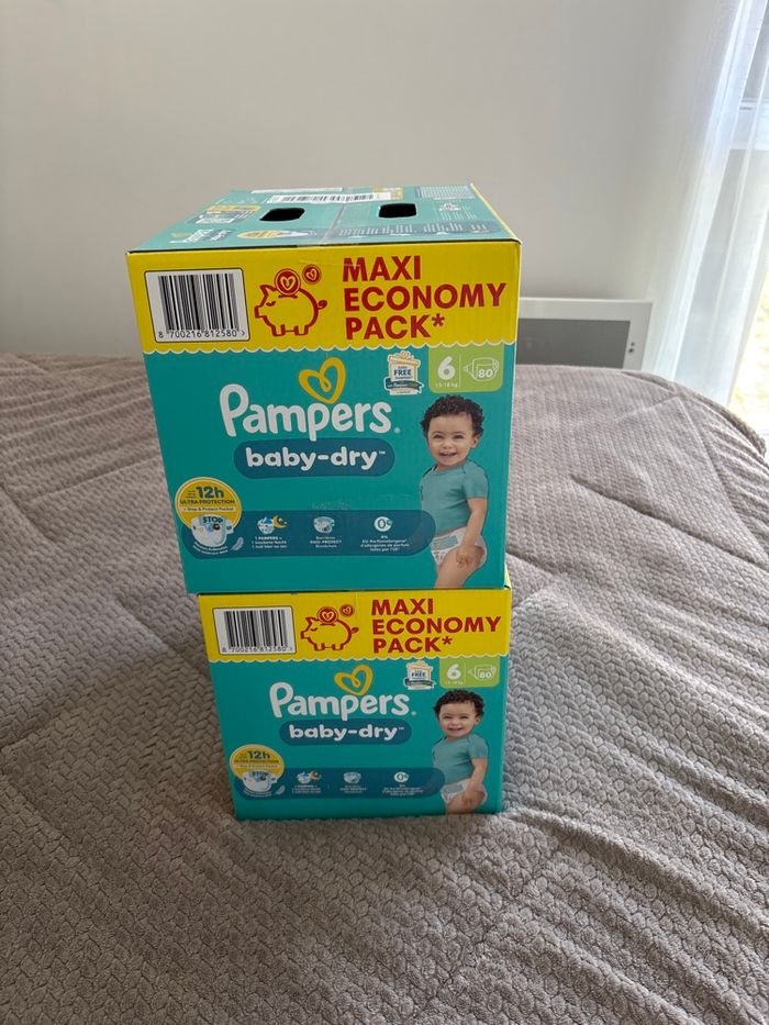 160 couches Pampers baby dry taille 6 - photo numéro 2