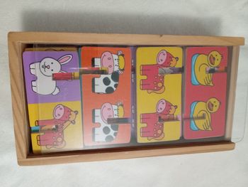 Jeux de dominos en bois animaux