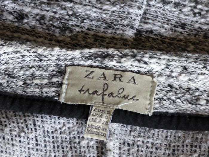 Veste chinée blanche et noire Zara - photo numéro 7