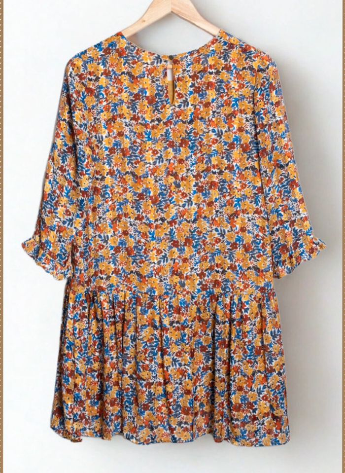 Robe fleurie jaune SAAJ Paris Taille 36 - photo numéro 7