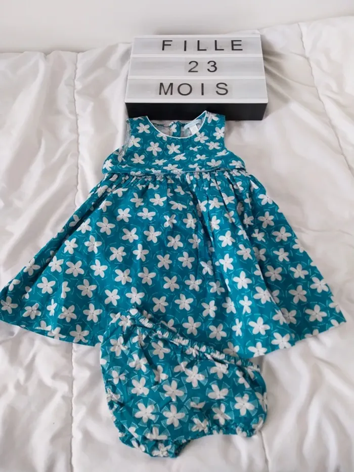 Ensemble robe culotte fille 23 mois