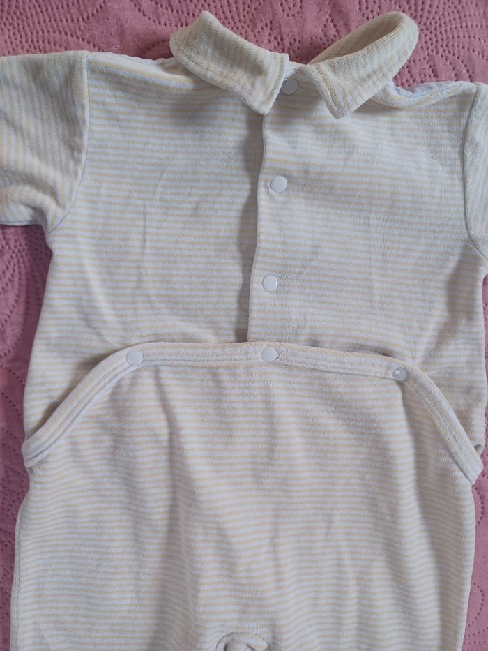 Pyjama velour jaune bébé Taille 3 mois 60 cm in extenso - photo numéro 5