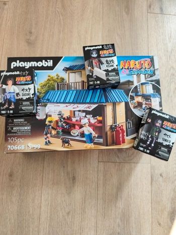 Lot Playmobil Naruto 70668 + 3 personnages