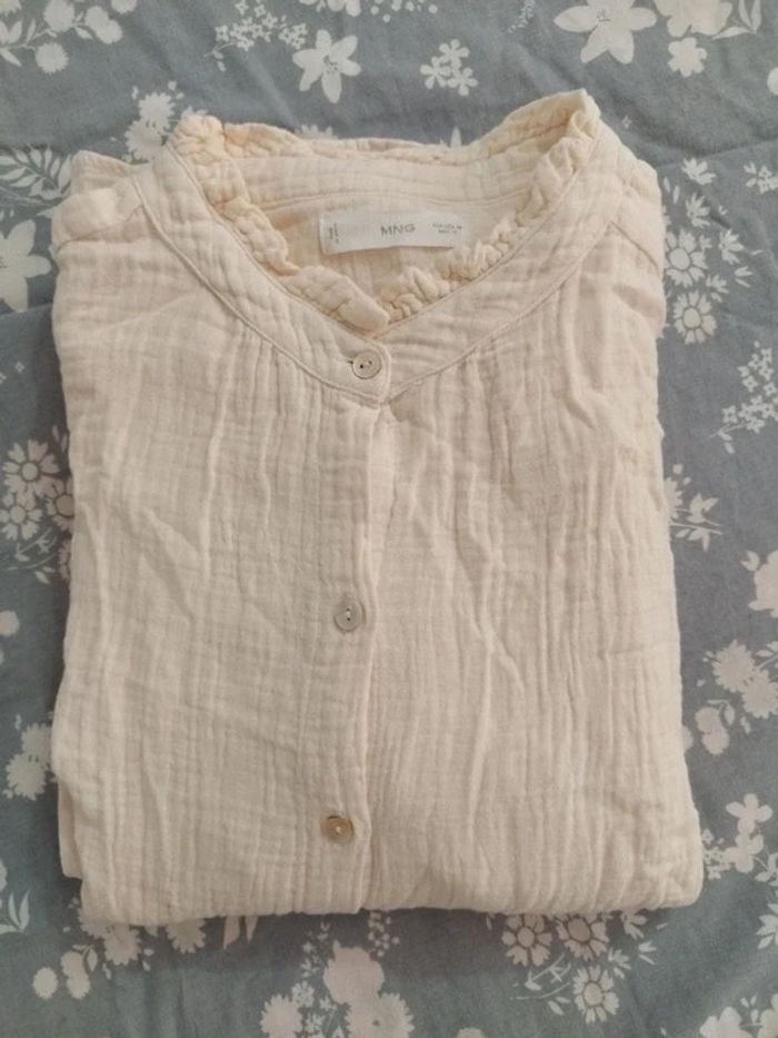 Très jolie chemise en gaze de coton neuve Mango taille M - photo numéro 2