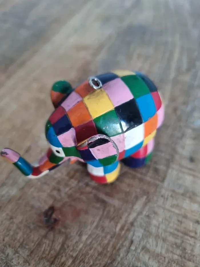 Figurine éléphant elmer plastoy - photo numéro 3