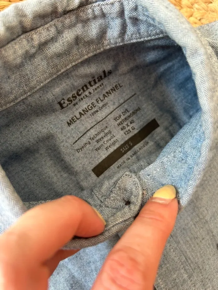 Chemise flanelle bleu clair taille S - photo numéro 2