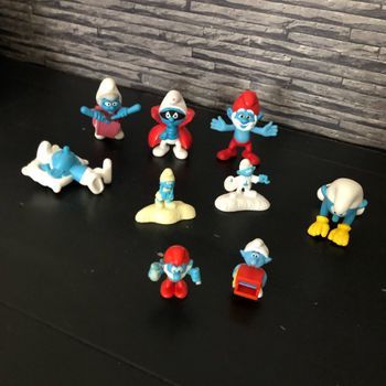 Lot de 9 figurines des schtroumpfs