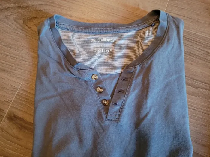 Lot 2 tee-shirts bleus MC Celio 16 ans - photo numéro 7