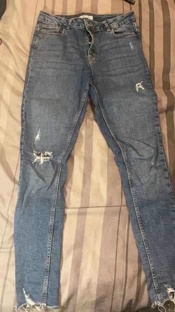 Jean troué skinny bleu Jennyfer