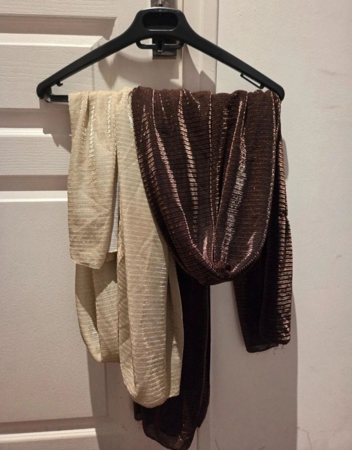 Lot de deux foulard paillette