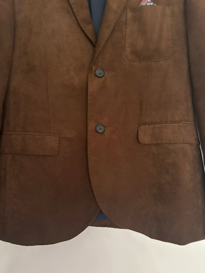 Veste de costume Devred marron effet daim Taille 50 - photo numéro 4