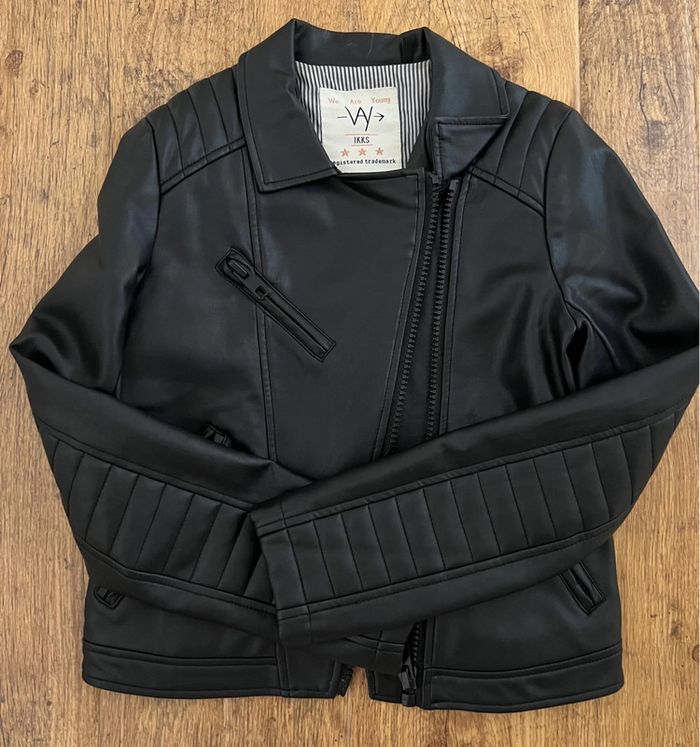 Veste cuir IKKS 12 àns comme neuve - photo numéro 4