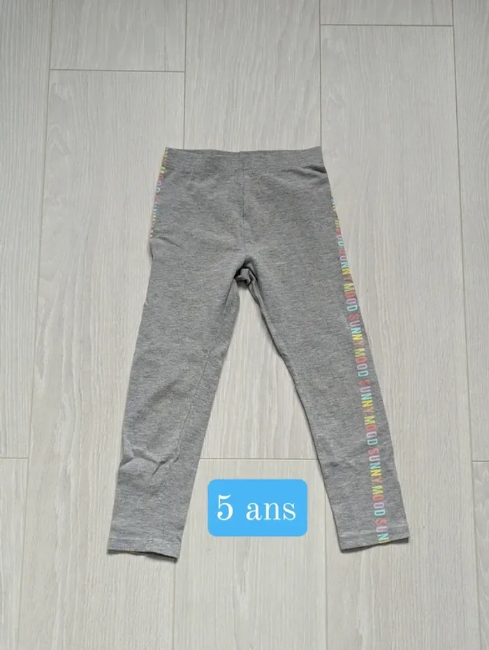Legging gris fille 5ans Kiabi