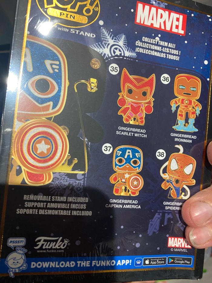 Pin's funko Marvel loungefly captain 37 - photo numéro 2