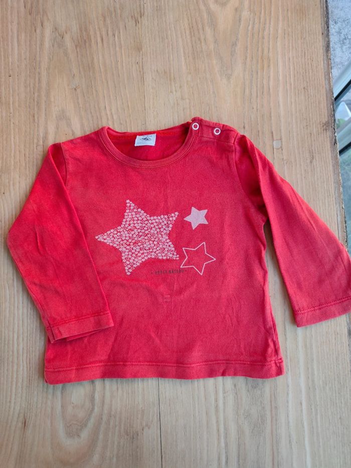 T-shirt étoile manche longue couleur brique 🍂