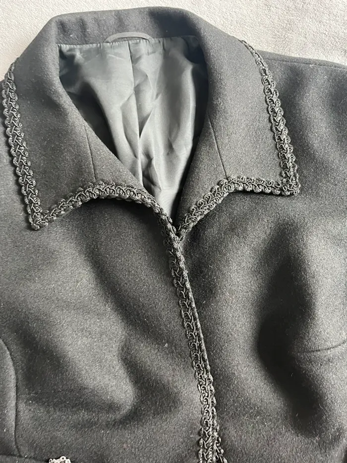 Veste noire vintage Loden Frey – laine autrichienne – T.38 éléga - photo numéro 2