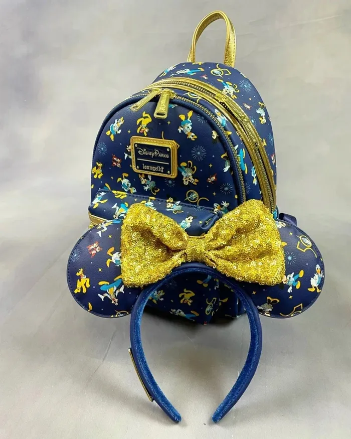 Loungefly mini backpack walt disney world 50th + ears - photo numéro 4