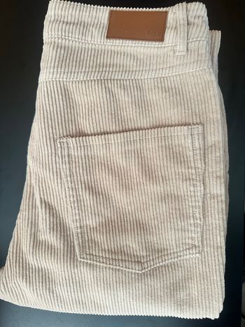Pantalon velours côtelé beige