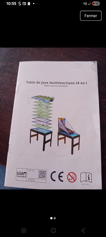 Table de jeux multifonction 14 en 1