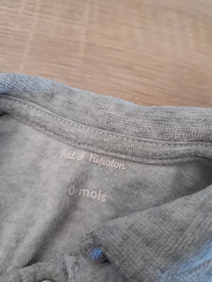 Pyjama grenouillère naissance gris - photo numéro 3