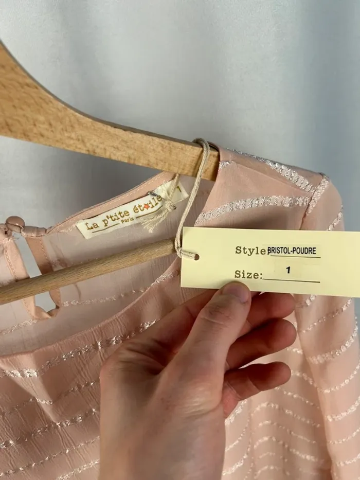 Blouse rose La P’tite étoile T1 / S neuve - photo numéro 4