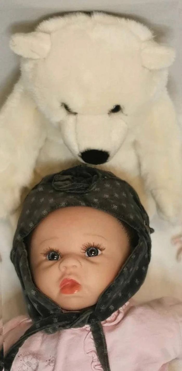 Ensemble 👣 manteau, capuche, robe, chapeau, tee-shirt sucre d'orge 6mois/67cm - photo numéro 7