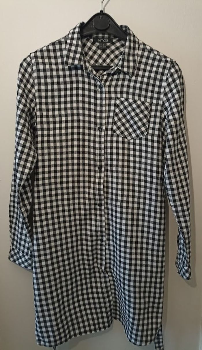 Robe-chemise Vichy noir & blanc – Ultra polyvalente ! - photo numéro 4