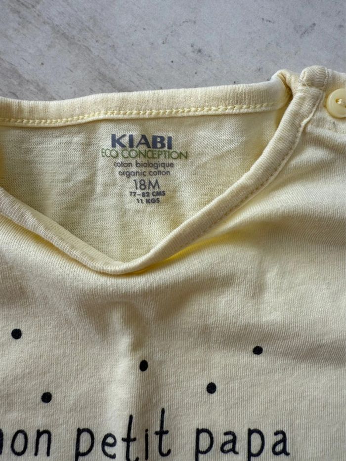 T-shirt fille Kiabi 18 mois jaune pastel - photo numéro 2